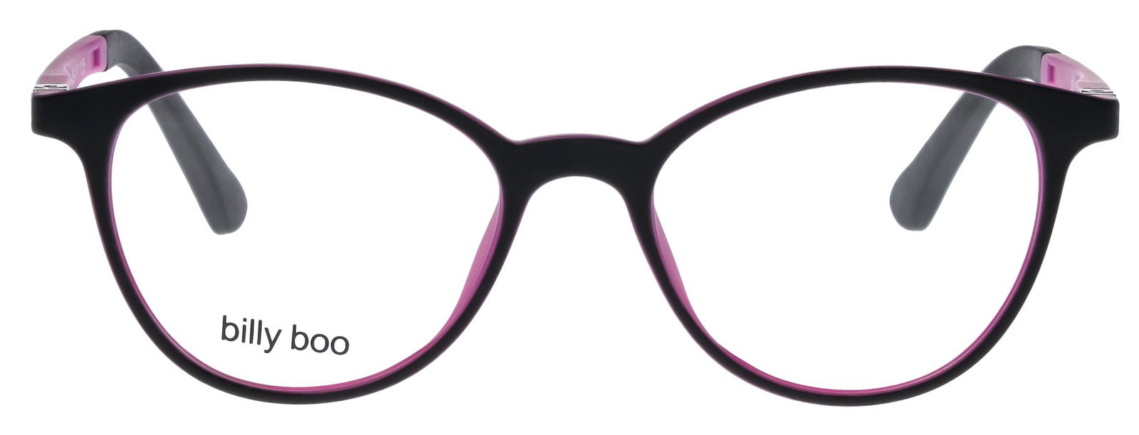 zu sehen ist die Korrektionsbrille 150011 für Kinder von Abele Optik in der Farbe schwarz/pink.